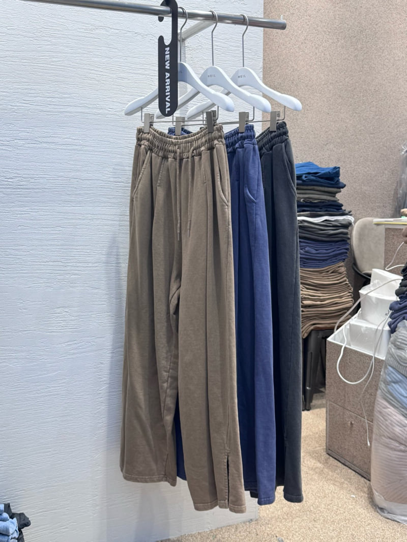 Heil - Korean Women Fashion - #momslook - Pigment Slit Pants - 3