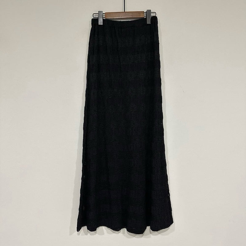 Heil - Korean Women Fashion - #womensfashion - Knit Maxi Skirt - 4