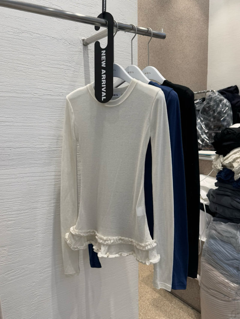 Heil - Korean Women Fashion - #momslook - Wool Frill Tee