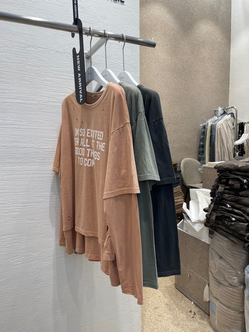 Heil - Korean Women Fashion - #momslook - Pigment Vintage Layered Tee