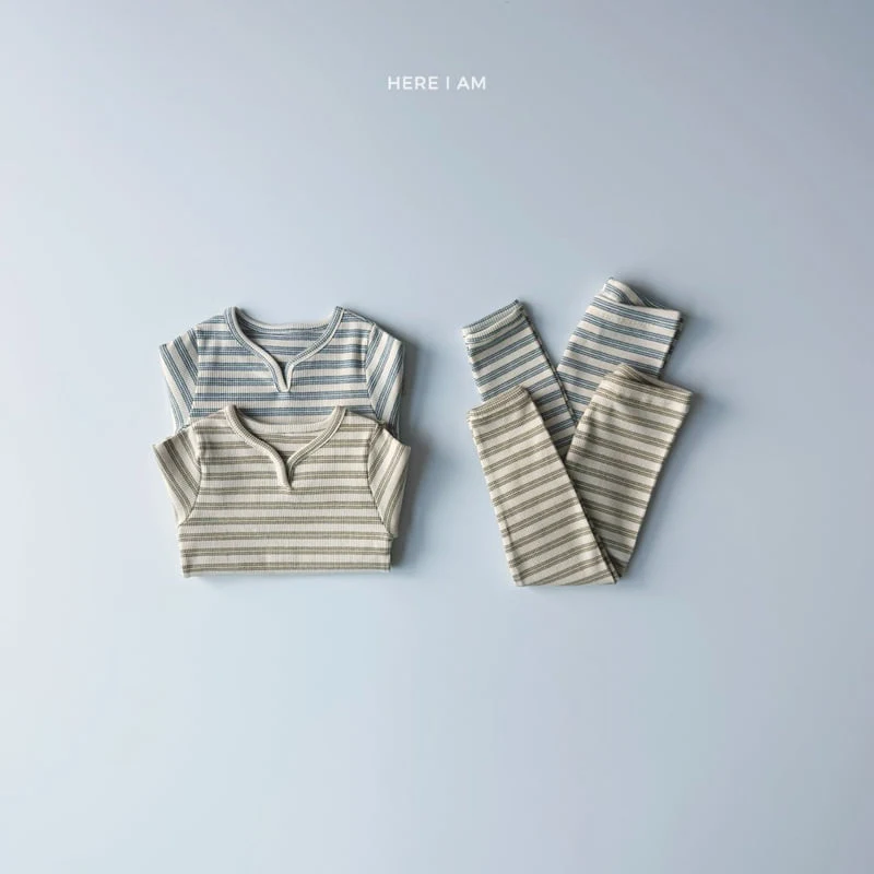 Here I Am - Korean Baby Fashion - #babywear - Coca Stripe Easywear