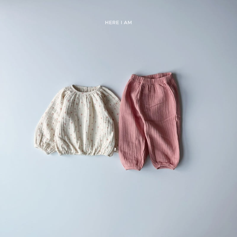 Here I Am - Korean Children Fashion - #childofig - Heart Natural Blouse - 3