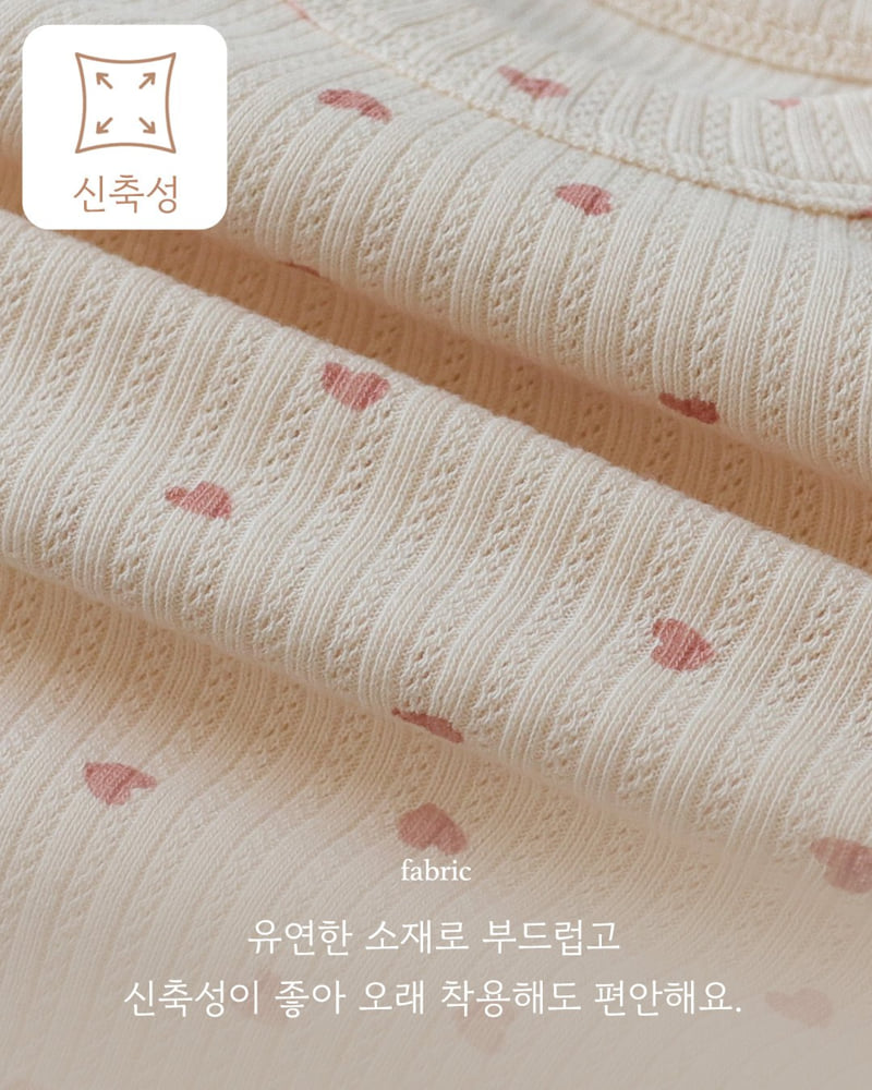 Here I Am - Korean Children Fashion - #childrensboutique - Heart Eyelet Easywear - 3