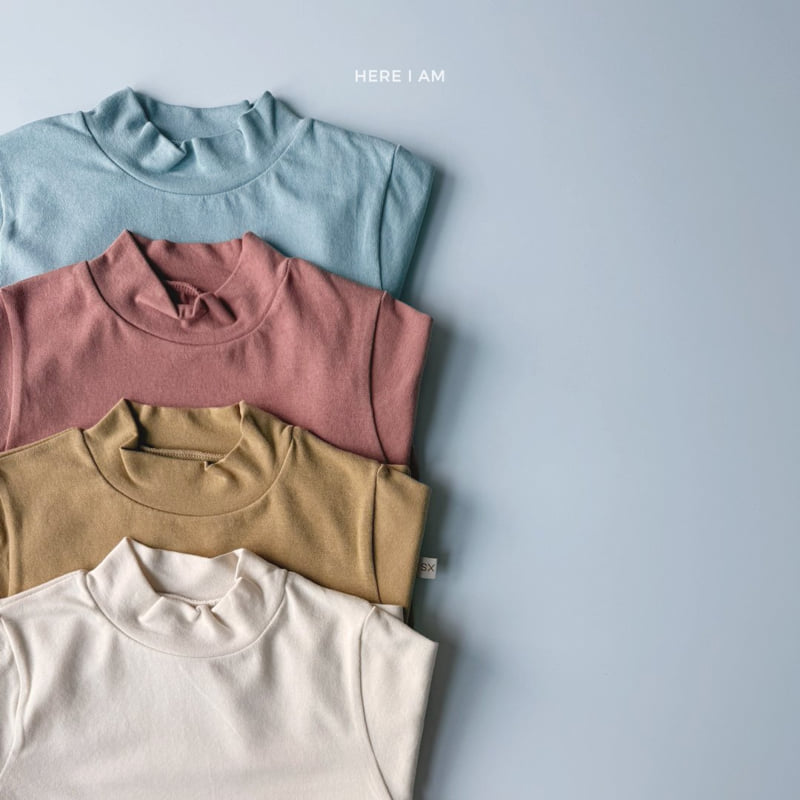Here I Am - Korean Children Fashion - #childrensboutique - Essential Mock Neck Tee - 6