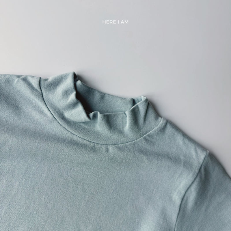 Here I Am - Korean Children Fashion - #discoveringself - Essential Mock Neck Tee - 8