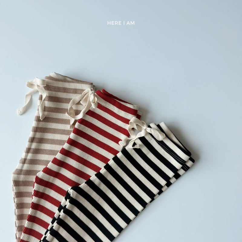 Here I Am - Korean Children Fashion - #kidsstore - Million Stripe Ribbed Leggings