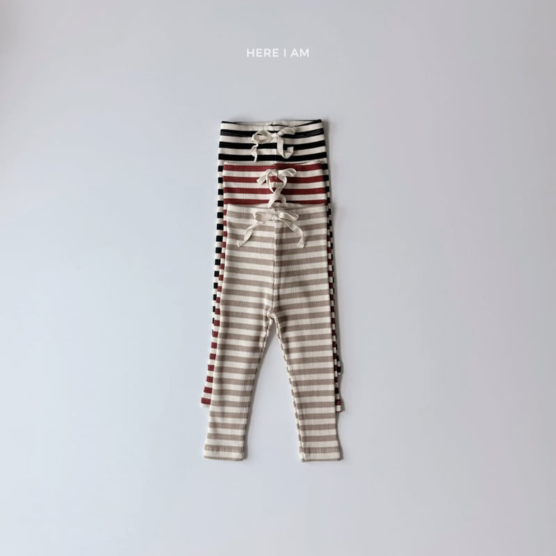 Here I Am - Korean Children Fashion - #Kfashion4kids - Million Stripe Ribbed Leggings - 4