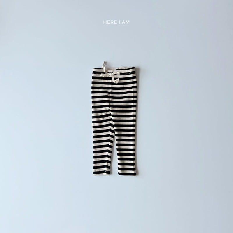 Here I Am - Korean Children Fashion - #magicofchildhood - Million Stripe Ribbed Leggings - 5