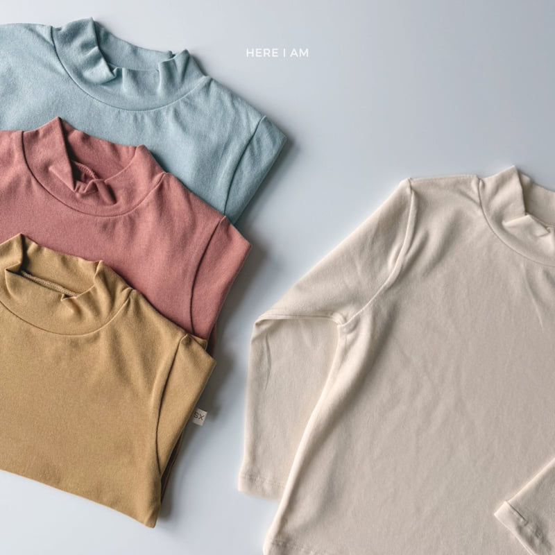 Here I Am - Korean Children Fashion - #prettylittlegirls - Essential Mock Neck Tee