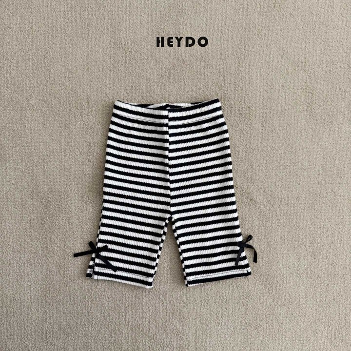 Heydo - Korean Children Fashion - #Kfashion4kids - Stripe Ribbon Half Leggings - 5