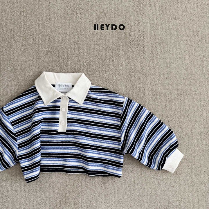 Heydo - Korean Children Fashion - #Kfashion4kids - Mitte Stripe Collar Tee - 3