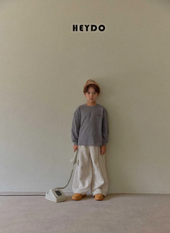 Heydo - Korean Children Fashion - #childrensboutique - Logo Embroidery Pants - 12