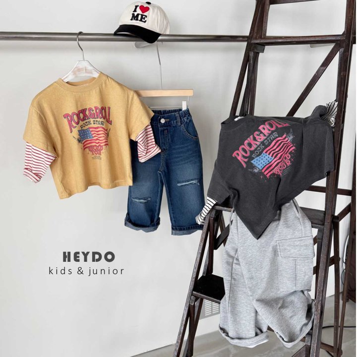 Heydo - Korean Children Fashion - #childrensboutique - Unbalanced Distressed Pants - 9