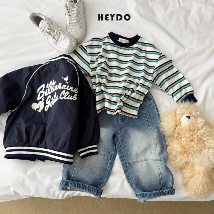 Heydo - Korean Children Fashion - #childrensboutique - Cross Denim Pants - 4