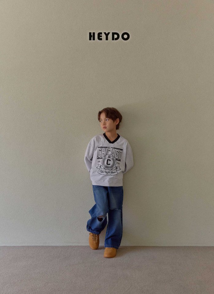 Heydo - Korean Children Fashion - #designkidswear - Unbalanced Distressed Pants - 10