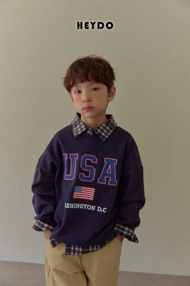 Heydo - Korean Children Fashion - #discoveringself - USA Sweatshirt - 9