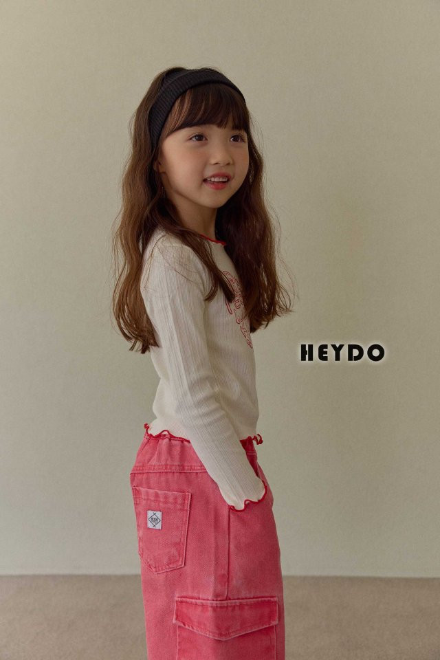 Heydo - Korean Children Fashion - #fashionkids - Heart Ribbed Tee - 9