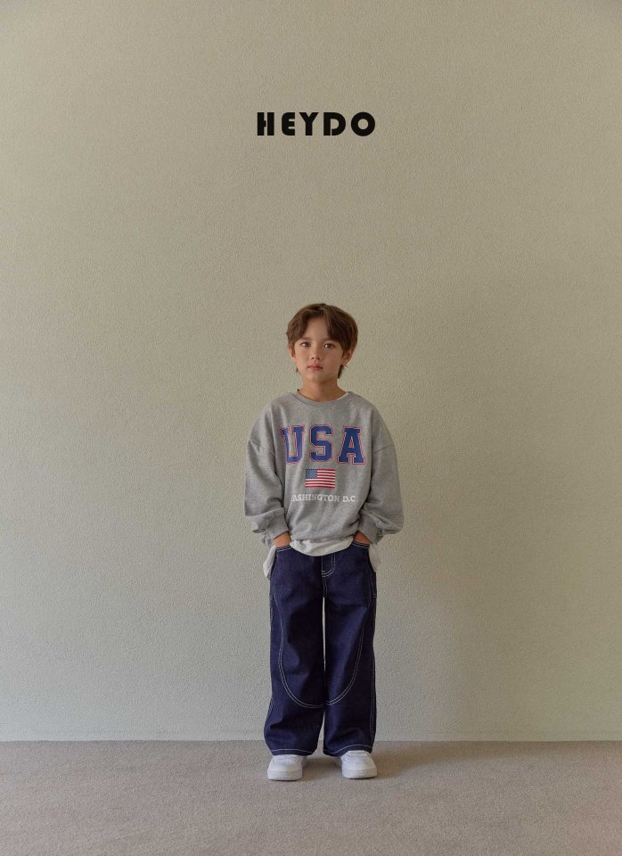 Heydo - Korean Children Fashion - #kidsshorts - USA Sweatshirt - 11