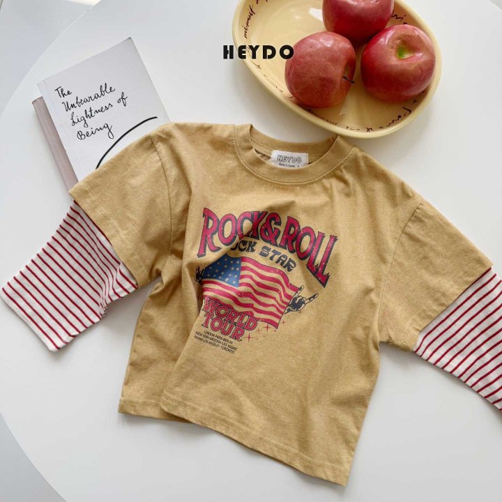 Heydo - Korean Children Fashion - #kidsshorts - Rock and Rock Double Tee - 3