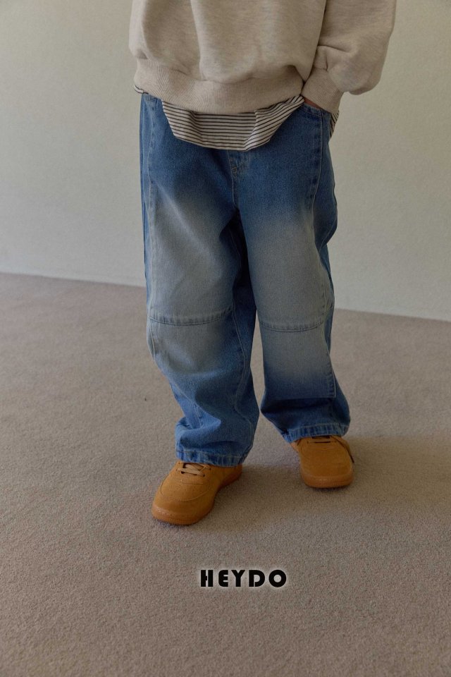 Heydo - Korean Children Fashion - #kidsstore - Cross Denim Pants - 8