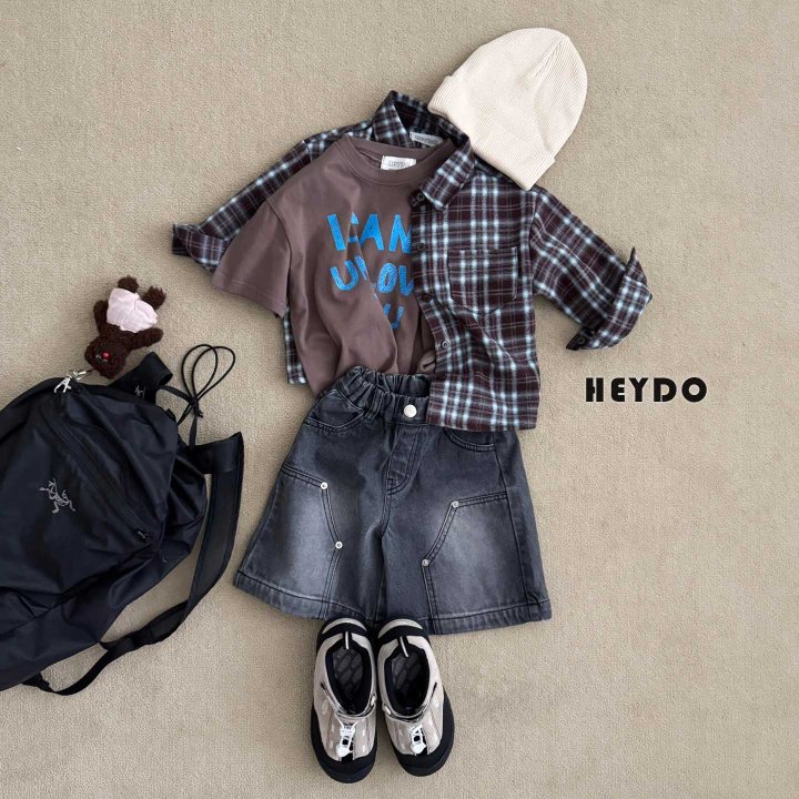 Heydo - Korean Children Fashion - #kidsstore - Rivet Bermuda Pants - 7