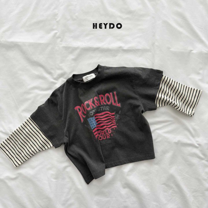 Heydo - Korean Children Fashion - #kidsshorts - Rock and Rock Double Tee - 4