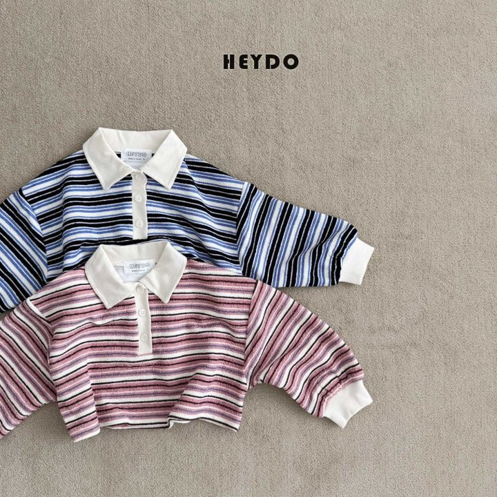 Heydo - Korean Children Fashion - #kidsstore - Mitte Stripe Collar Tee