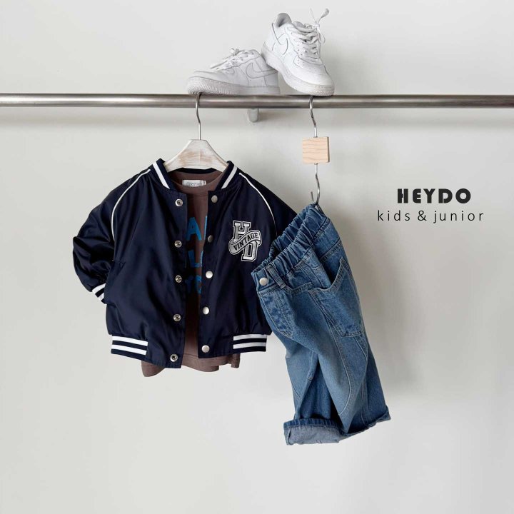 Heydo - Korean Children Fashion - #kidzfashiontrend - Brush Kuro Denim Pants - 6