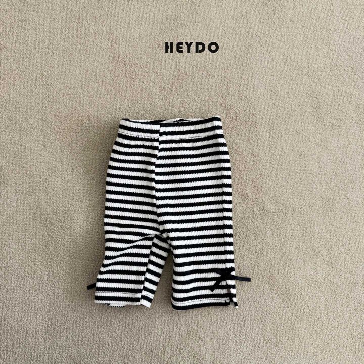 Heydo - Korean Children Fashion - #kidsstore - Stripe Ribbon Half Leggings - 4