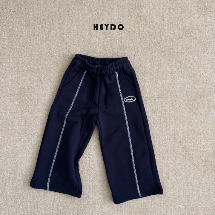 Heydo - Korean Children Fashion - #littlefashionista - Logo Embroidery Pants - 6