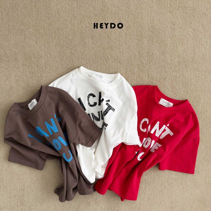 Heydo - Korean Children Fashion - #littlefashionista - Unlove Short Sleeve Tee - 3