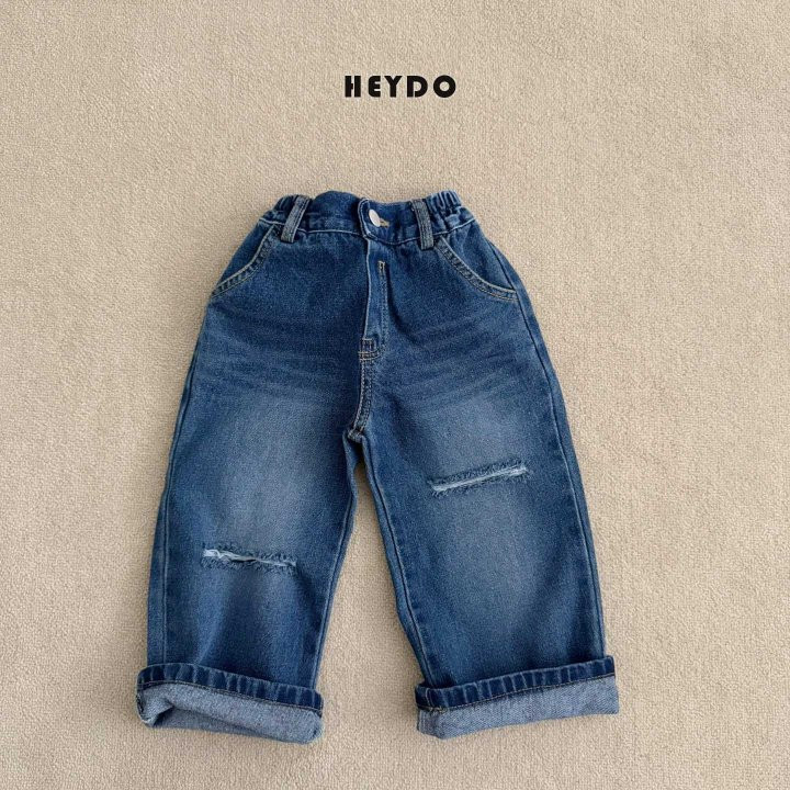Heydo - Korean Children Fashion - #littlefashionista - Unbalanced Distressed Pants
