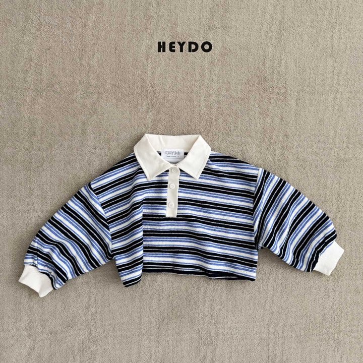 Heydo - Korean Children Fashion - #Kfashion4kids - Mitte Stripe Collar Tee - 4