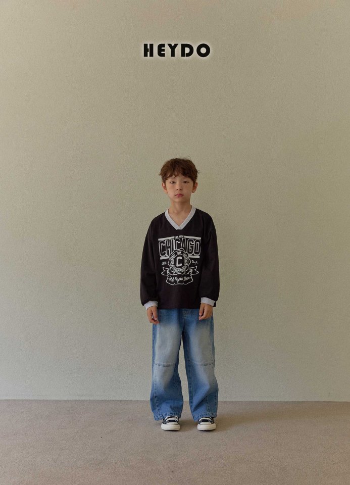 Heydo - Korean Children Fashion - #magicofchildhood - Cross Denim Pants - 12