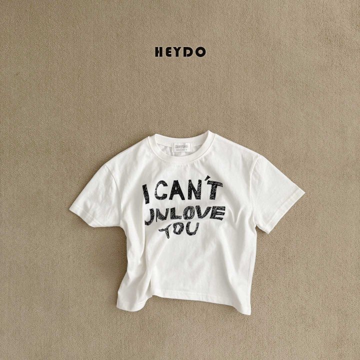 Heydo - Korean Children Fashion - #littlefashionista - Unlove Short Sleeve Tee - 4