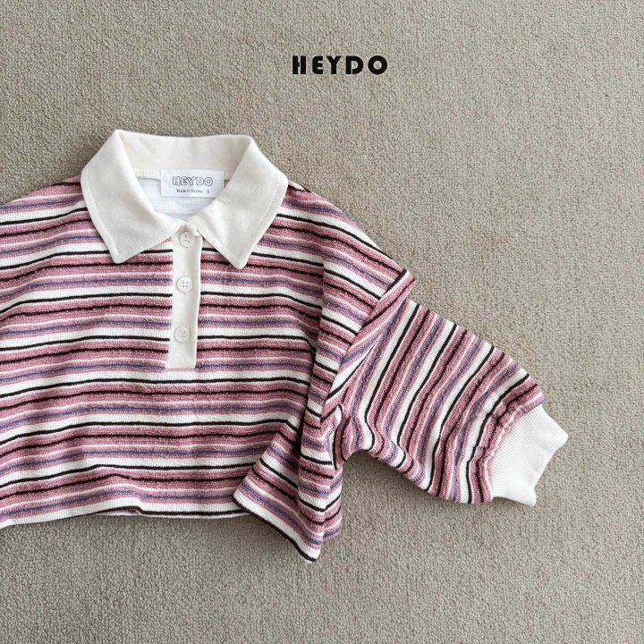 Heydo - Korean Children Fashion - #magicofchildhood - Mitte Stripe Collar Tee - 5