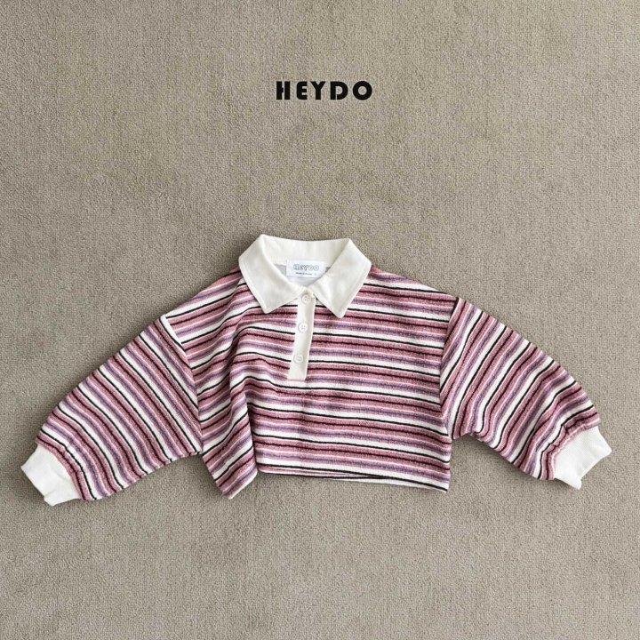 Heydo - Korean Children Fashion - #minifashionista - Mitte Stripe Collar Tee - 6