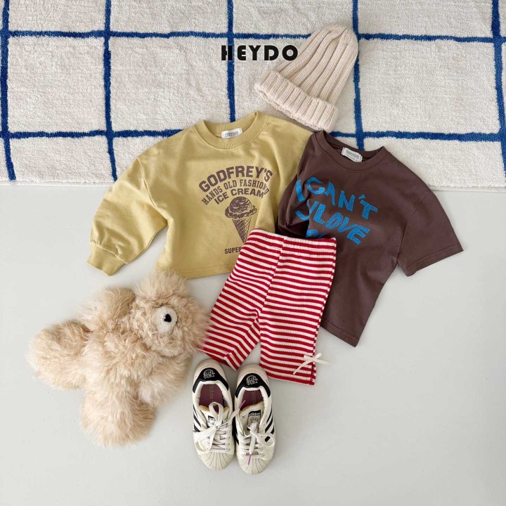 Heydo - Korean Children Fashion - #prettylittlegirls - Stripe Ribbon Half Leggings - 9