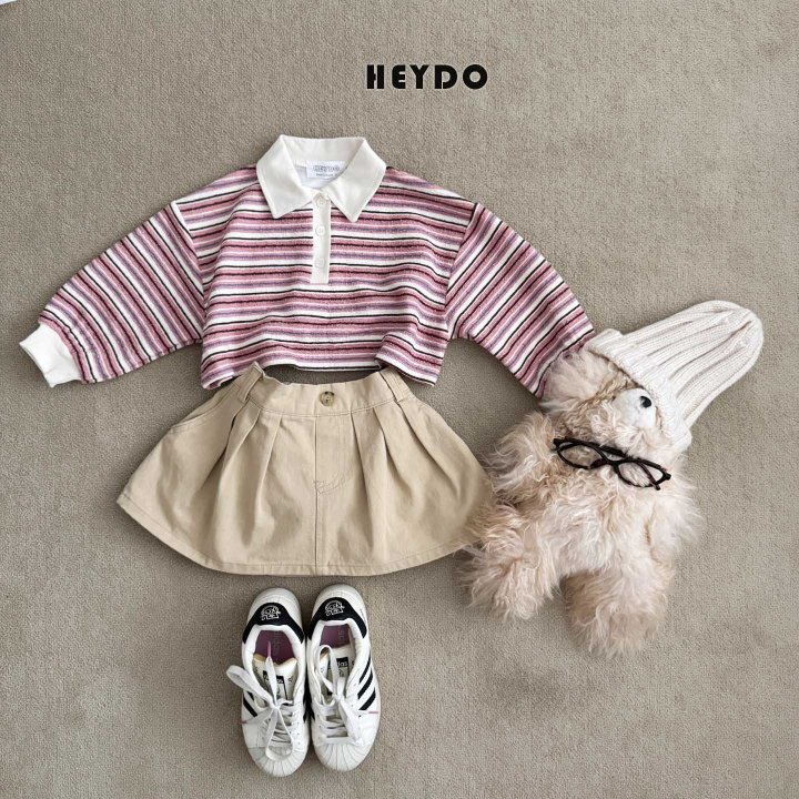 Heydo - Korean Children Fashion - #prettylittlegirls - Mitte Stripe Collar Tee - 7