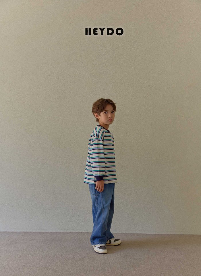 Heydo - Korean Children Fashion - #todddlerfashion - Brush Kuro Denim Pants - 12
