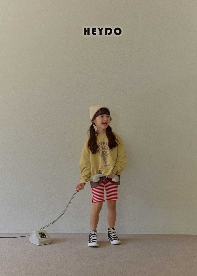 Heydo - Korean Children Fashion - #todddlerfashion - Stripe Ribbon Half Leggings - 10