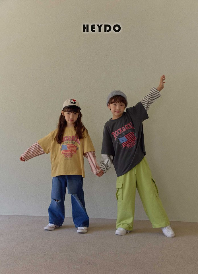 Heydo - Korean Children Fashion - #toddlerclothing - Rock and Rock Double Tee - 12