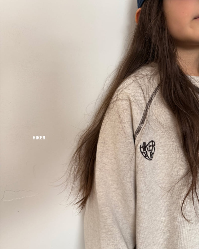 Hiker - Korean Children Fashion - #childofig - Love You Embroidery Raglan Sweatshirt - 12