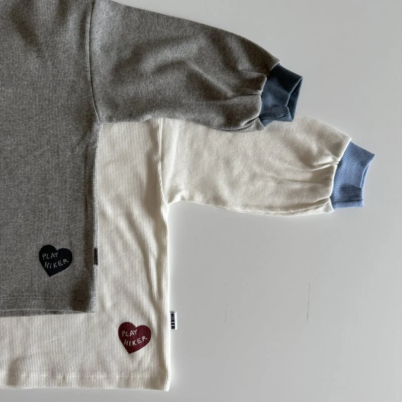 Hiker - Korean Children Fashion - #childrensboutique - Love Ribbed Tee - 3