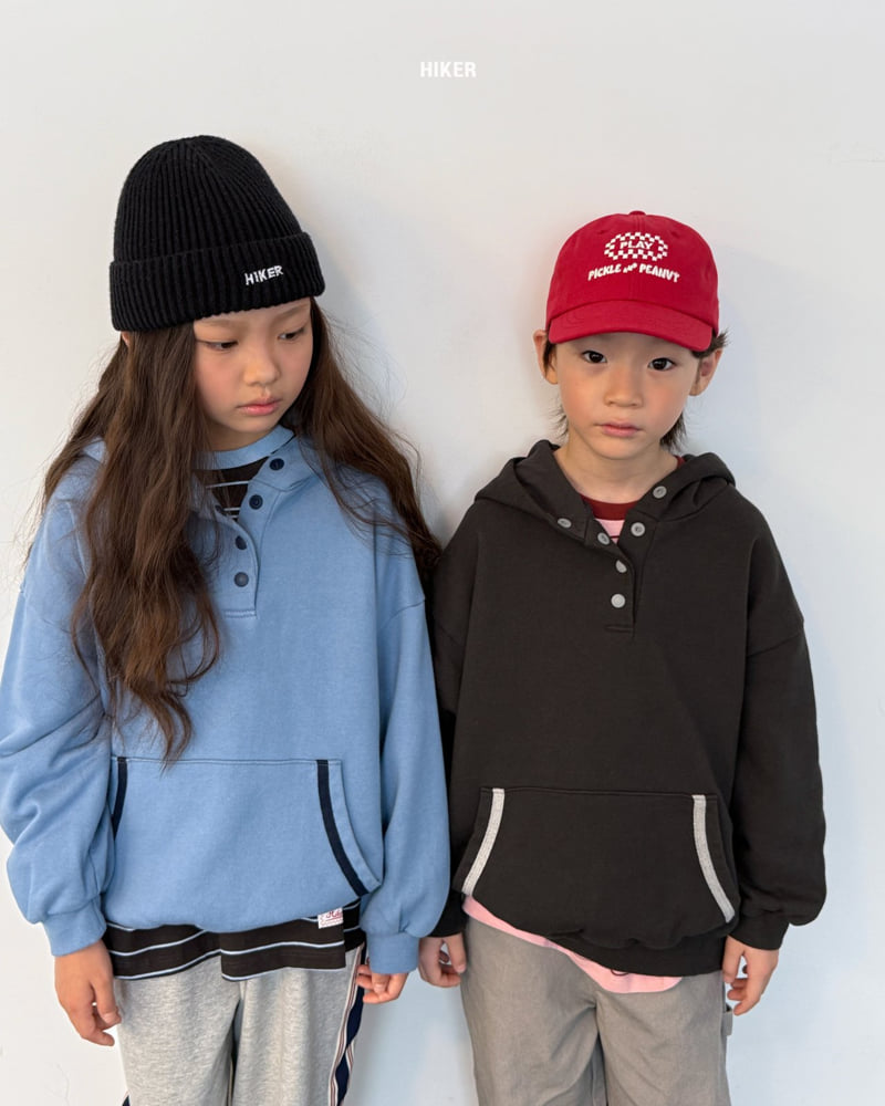 Hiker - Korean Children Fashion - #discoveringself - Derby Button Hoodie - 10