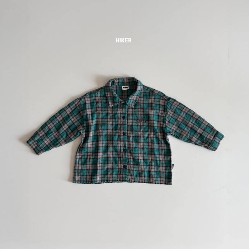 Hiker - Korean Children Fashion - #discoveringself - Hiker Embroidery Check Shirt - 6