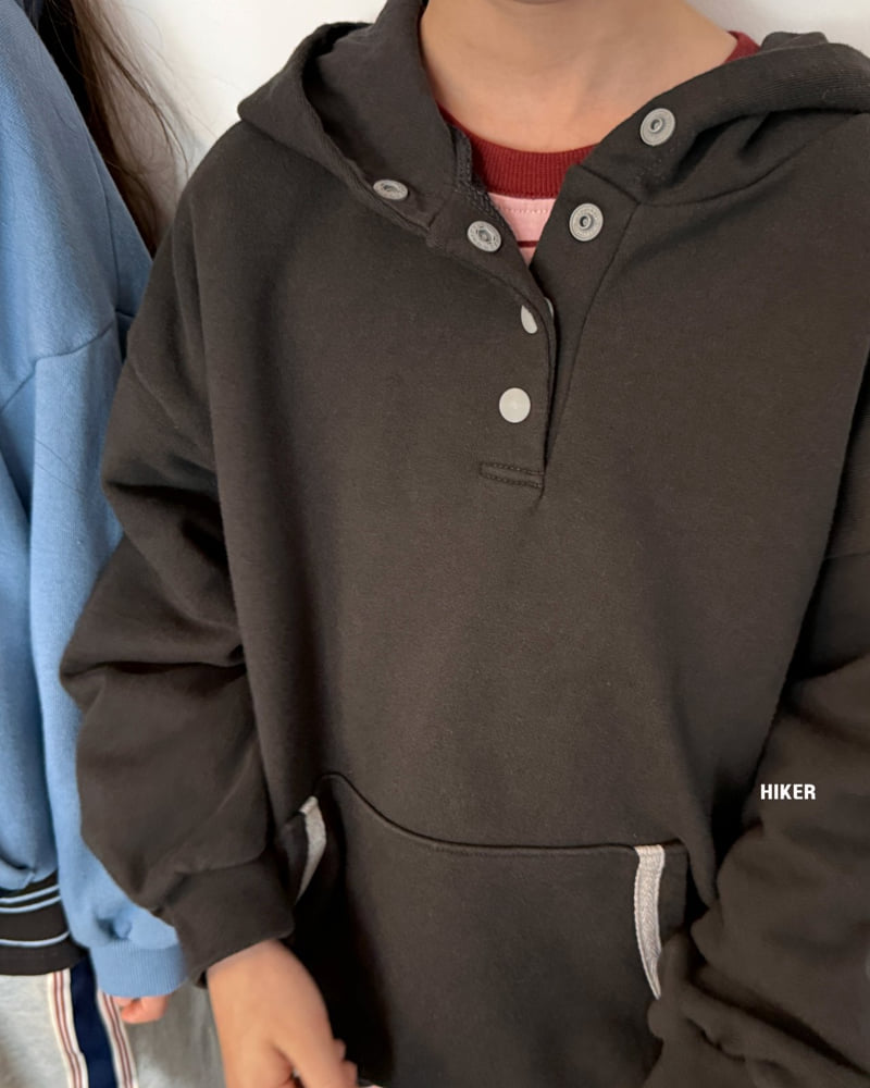 Hiker - Korean Children Fashion - #fashionkids - Derby Button Hoodie - 11