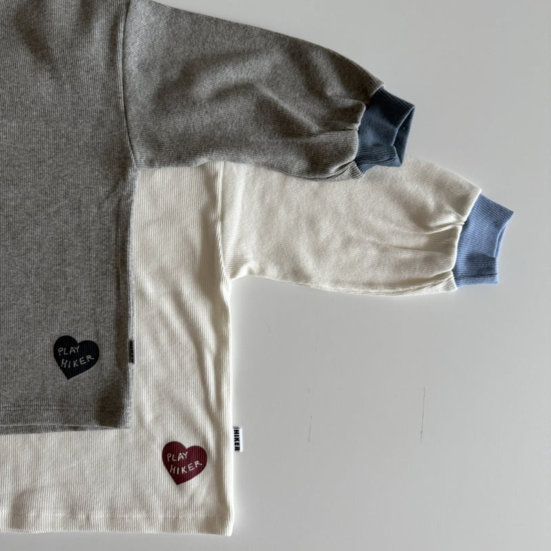 Hiker - Korean Children Fashion - #fashionkids - Love Ribbed Tee - 6