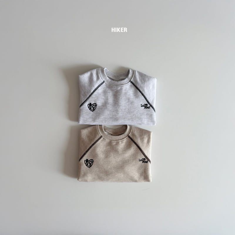 Hiker - Korean Children Fashion - #kidsstore - Love You Embroidery Raglan Sweatshirt - 2