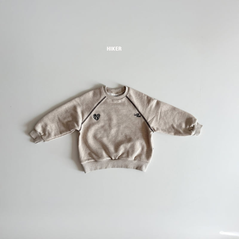 Hiker - Korean Children Fashion - #kidzfashiontrend - Love You Embroidery Raglan Sweatshirt - 3